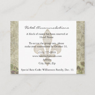 Vintage French Rose Hotel Accommodation Cards
