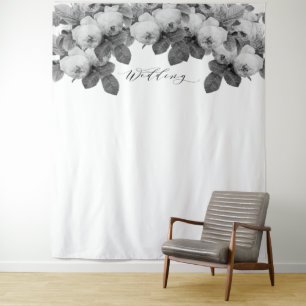 Vintage French Roses Wedding Photobooth backdrop Tapestry