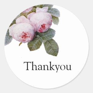 Vintage French roses wedding thank you Sticker
