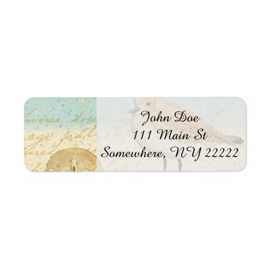 Vintage French Sand Piper Return Address Label