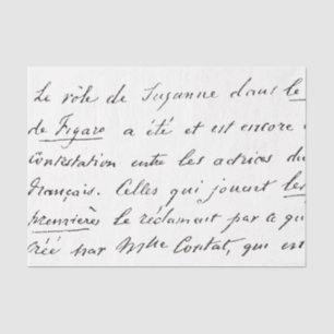 Vintage French Script Letter Tissue Paper