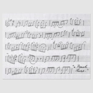 Vintage French Song Sheet Music Decoupage