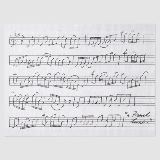 Vintage French Song Sheet Music Decoupage  (Front)