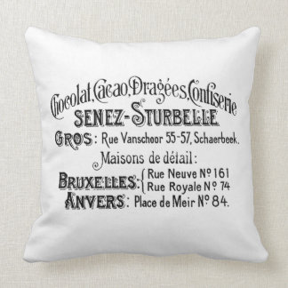 Vintage French Sweet Store Ad Cushion