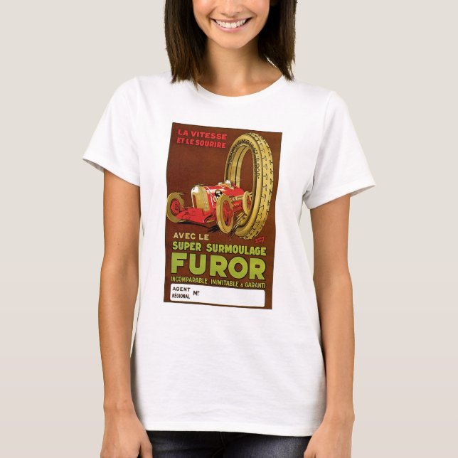 Vintage French Tire Ad T-Shirt (Front)