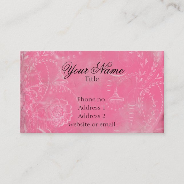 Vintage French Toile Custom Colours Business Card (Front)
