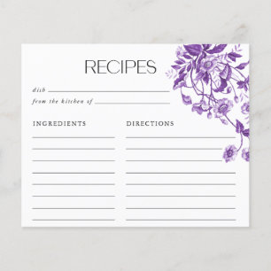 Vintage French Toile Floral Bridal Shower Recipes