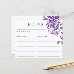Vintage French Toile Floral Bridal Shower Recipes