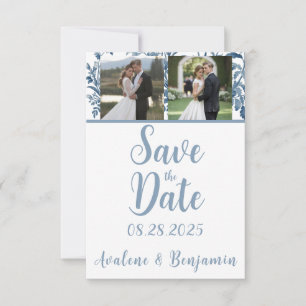 Vintage French Toile Photo Wedding Save The Date