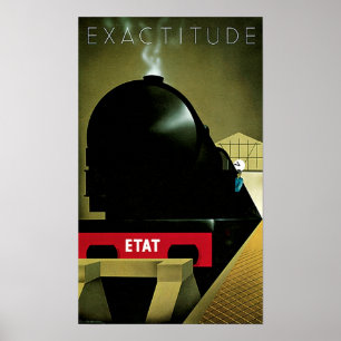 Vintage French Train Travel Advertisement Poster
