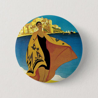 Vintage French Travel 6 Cm Round Badge