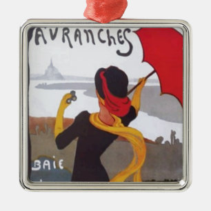 Vintage French Travel Ad 1910 Metal Tree Decoration