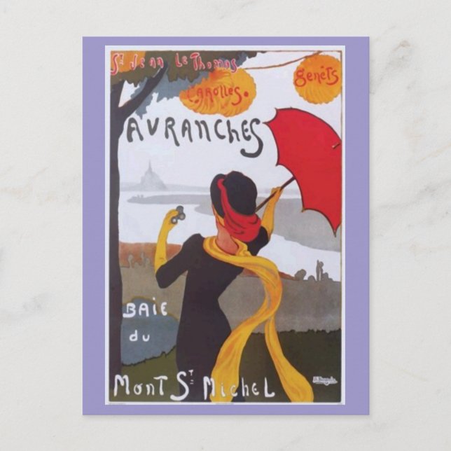 Vintage French Travel Ad 1910 Postcard (Front)