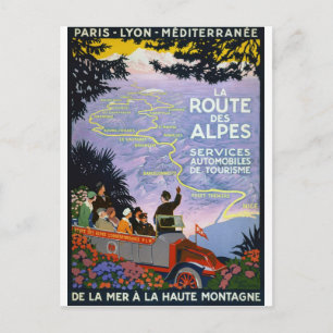 Vintage French Travel Poster Art Postcard