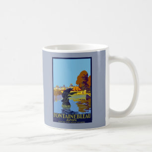 Vintage French Travel Poster Fontainebleau Mug