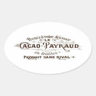 Vintage French Typographic Chocolate Label Art
