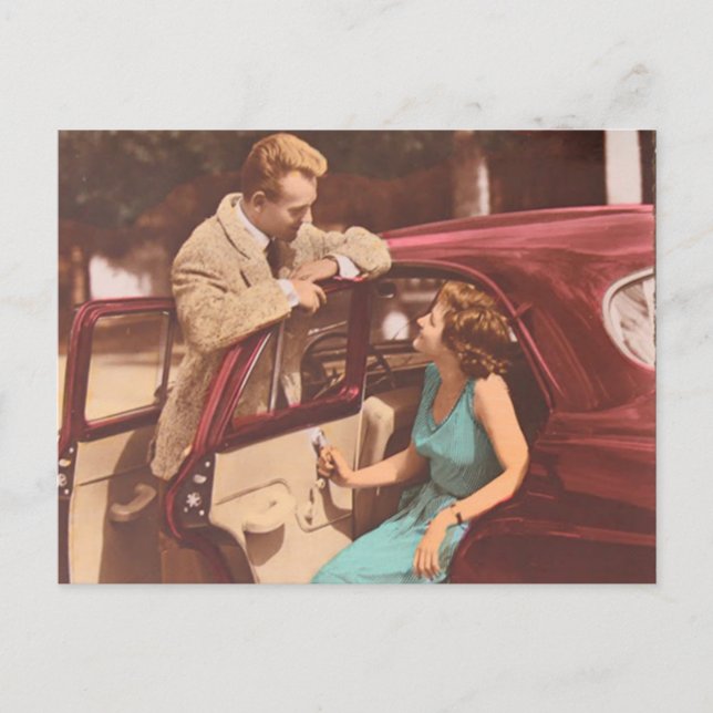 Vintage French Valentine's Postcard detail (Front)