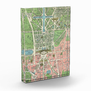 Vintage French Versailles illustration map Photo Block