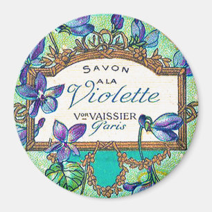 Vintage french violet perfume magnet