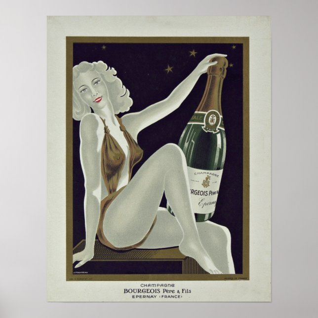Vintage French Wine & Alcohol Advertisement Poster (Front)