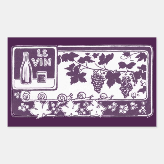 Vintage French Wine Label  | Rustic Vineyard  (Front)