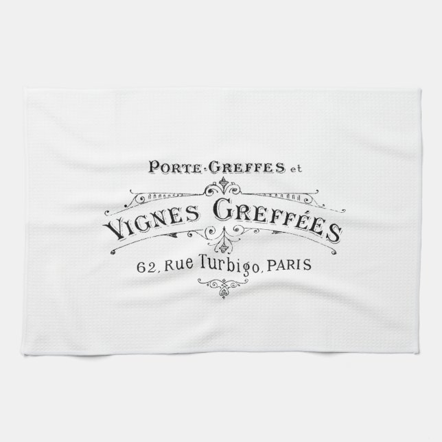 Vintage French Winemakers Towel (Horizontal)