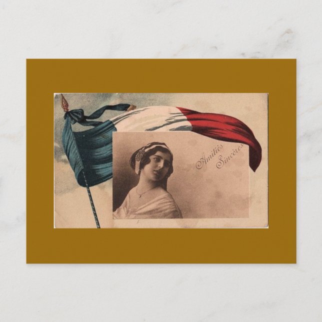 Vintage French Women Post Card (Front)