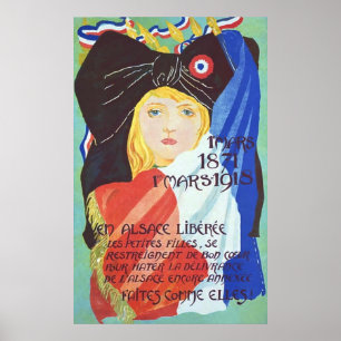 Vintage French World War 1. Poster