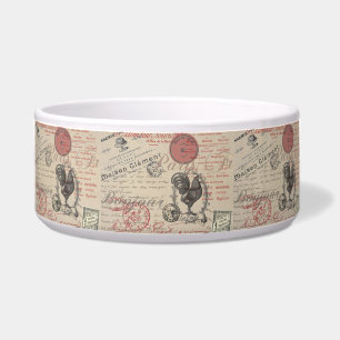 Vintage French Writing Paris Rooster typography