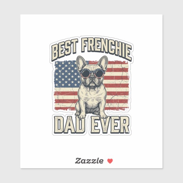 Vintage Frenchie Dad American Flag (Sheet)