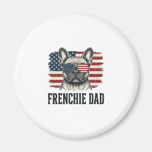 Vintage Frenchie Dad Patriotic Bulldog Shirt_1 Magnet
