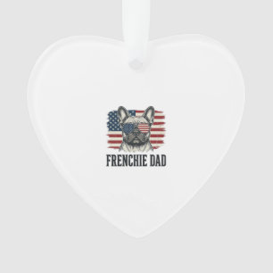 Vintage Frenchie Dad Patriotic Bulldog Shirt_1 Ornament