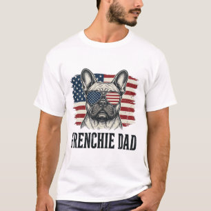 Vintage Frenchie Dad Patriotic Bulldog Shirt_1 T-Shirt
