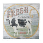 Vintage Fresh Creamery Cow Tile<br><div class="desc">Vintage Fresh Creamery Cow. Artist: June Erica Vess. Image ID: 108967D.</div>