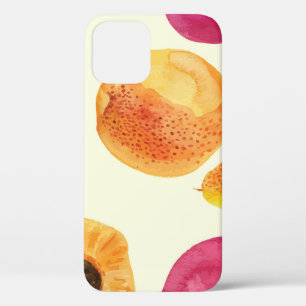 Vintage Fresh Fruits Watercolor Design iPhone 12 Case