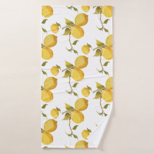 Vintage Fresh Lemons: Simplistic Design Bath Towel