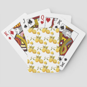 Vintage Fresh Lemons: Simplistic Design Playing Cards