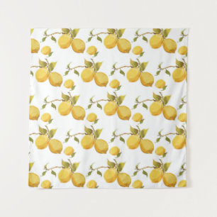 Vintage Fresh Lemons: Simplistic Design Tapestry