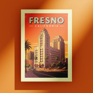 Vintage Fresno California Postcard