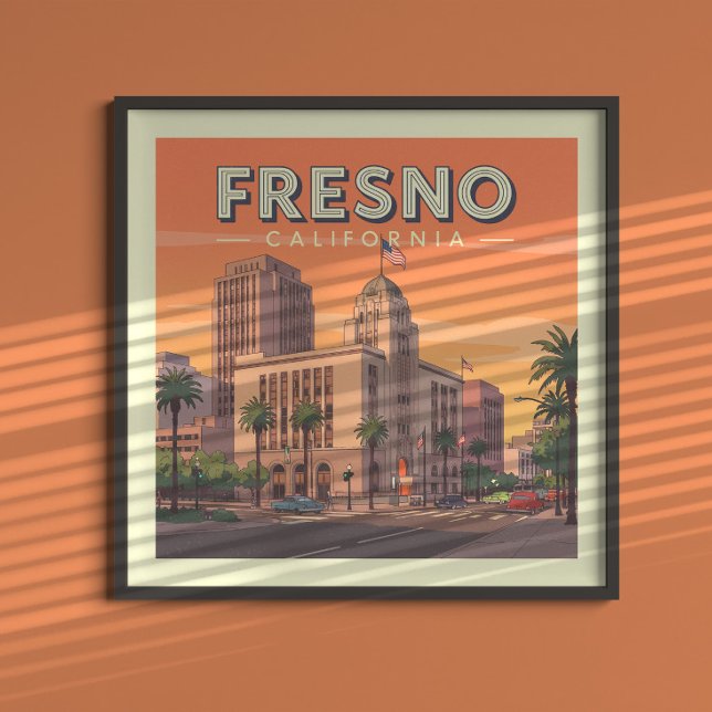 Vintage Fresno California Poster (Creator Uploaded)