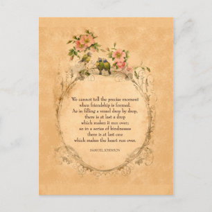 Vintage Friends- Birds & Floral- Postcard