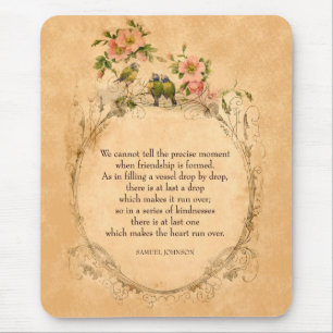 Vintage Friendship Poem- Mousepad