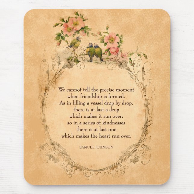 Vintage Friendship Poem- Mousepad (Front)