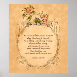 Vintage Friendship Poem-Print Poster