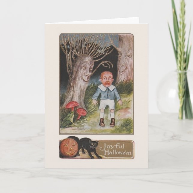 Vintage Frightful Halloween Greeting Card (Front)