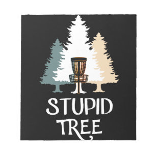 Vintage Frisbee Disc Golf Stupid Tree Notepad