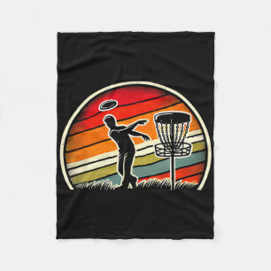 Vintage Frisbee Golf Player Sport Disc Golf Sket A Fleece Blanket