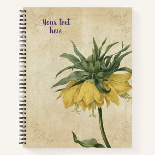 Vintage Fritillaria imperialis or Kurdish Tulip Notebook