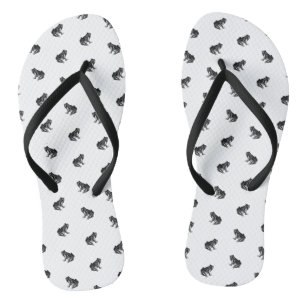Vintage Frog Art Pattern CUSTOM BACKGROUND COLOR Flip Flops