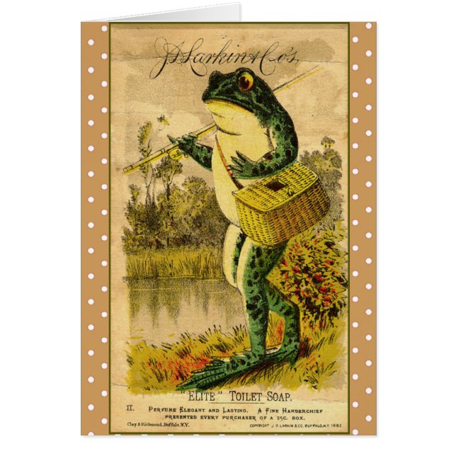 Vintage Frog Artwork Card (Front)